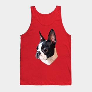 Boston Terrier Face Puppy Dog Tank Top